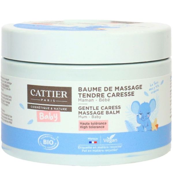 Cattier - Baume de massage tendre caresse - 100g