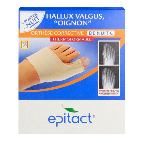 Epitact - Orthèse corrective rigide de nuit Hallux valgus - 1 unité