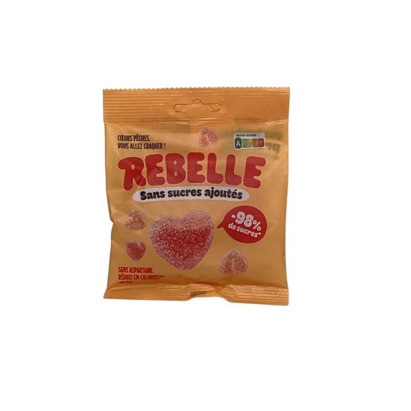 Euromedis - Bonbon Rebelle sans sucres ajoutés à la pêche - 50g