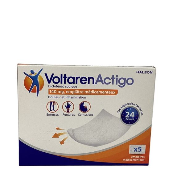 Gsk -  Emplâtres médicamenteux VoltarenActigo - 5emplâtres