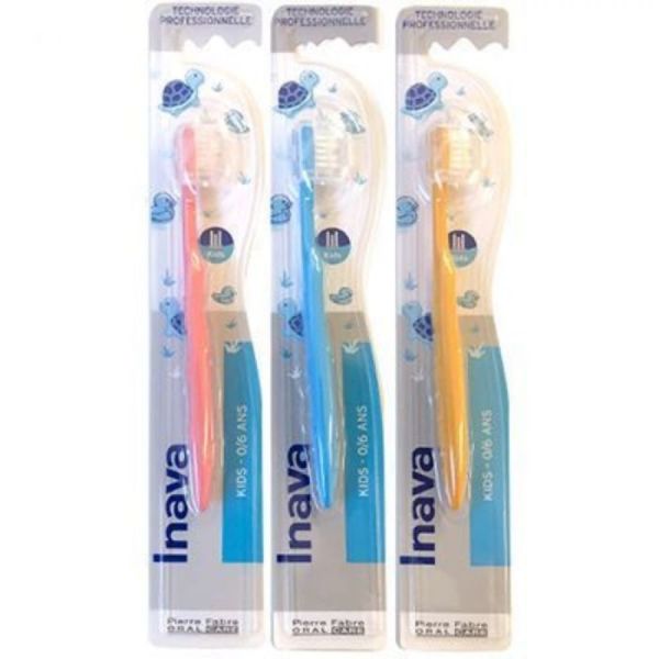 Inava - Brosse à dents kids 0/6 ans - Brosse très souple