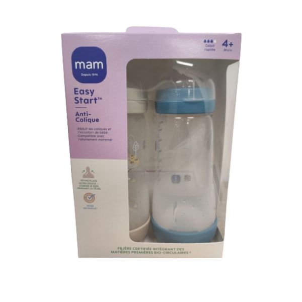 Mam - Biberons easy start anti-colique 4mois+ tigre et éléphant - 320mlx2