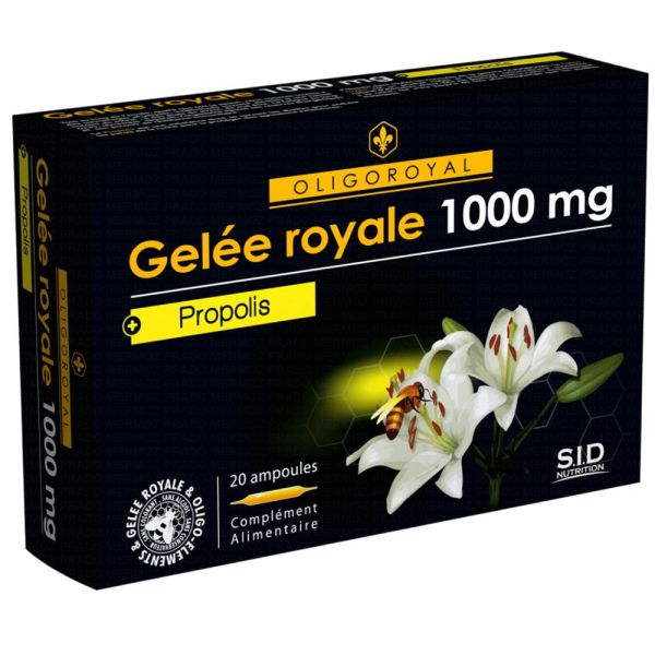 Oligoroyal - Gelée royale 1000mg+Propolis - 20 ampoules