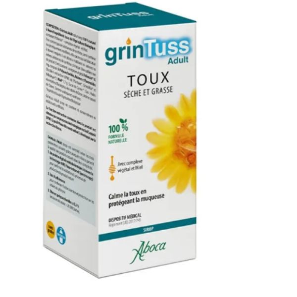 Aboca - GrinTuss Adult - Toux Sèche et Grasse - 132ml