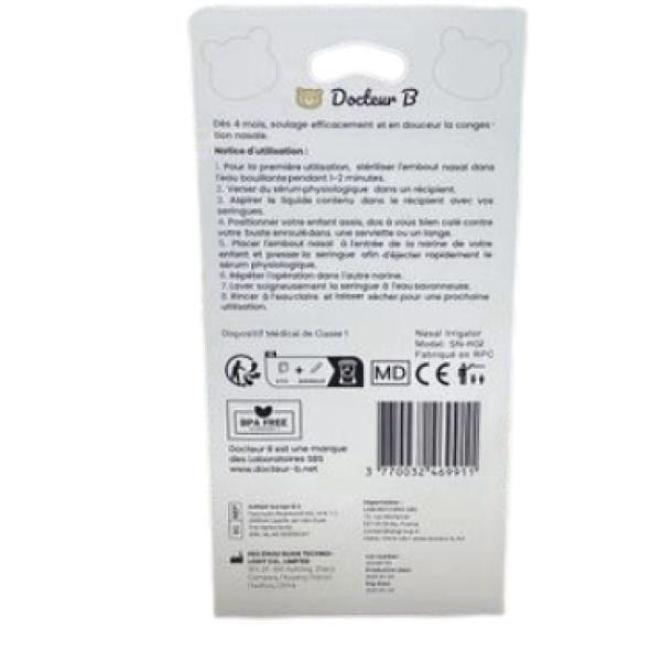 Docteur B - Seringues nasales Ourson - 2 seringues