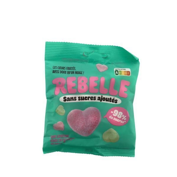 Euromedis - Bonbon Rebelle sans sucres ajoutés goût fraise et pomme - 50g