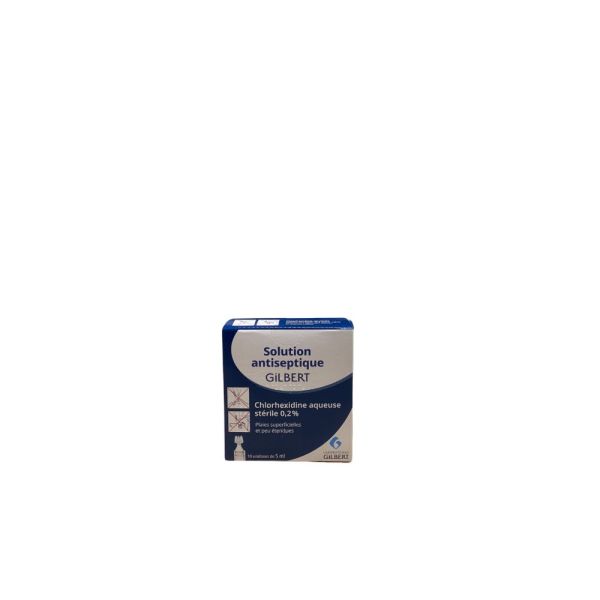 Gilbert - Chlorhexidine Solution Antiseptique - 10 unidoses