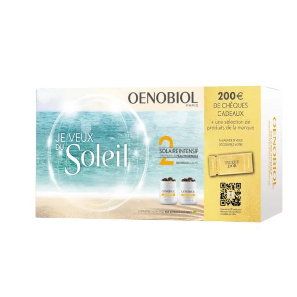 Oenobiol - Coffret préparateur solaire intensif peau normale - 2x30 capsules