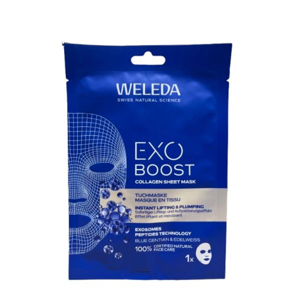Weleda - Exo Boost Collagen Masque en Tissu Gentiane Bleue Edelweiss - 20ml
