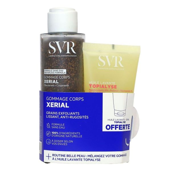 SVR - Xerial gommage corps 100g + Topialyse huile lavante 55ml offert