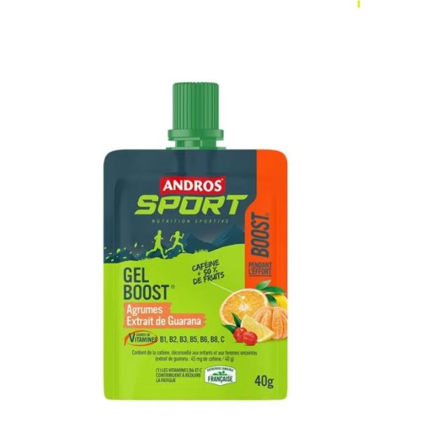 Andros Sport - Gel boost agrumes extrait de guarana - 40g