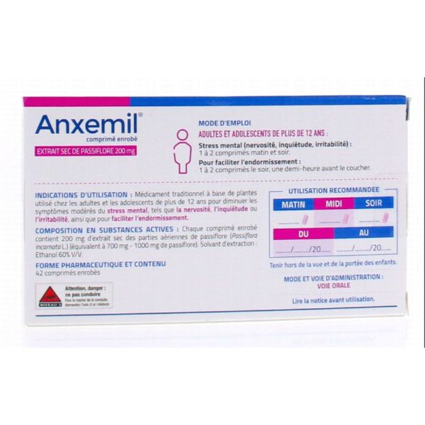 ANXEMIL 200 mg - 42 Comprimés enrobés