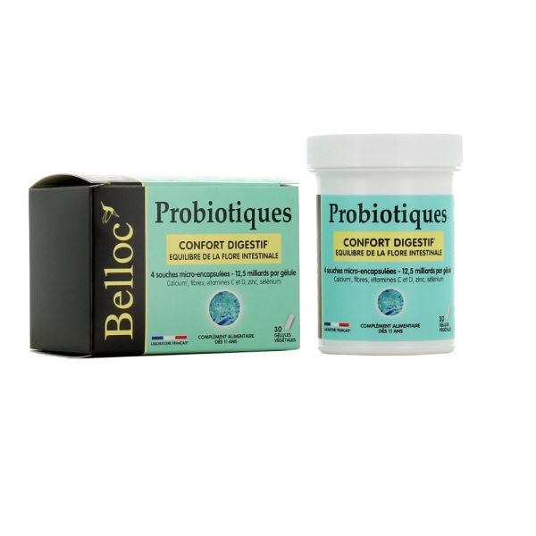 Belloc - Probiotiques confort digestif - 30 gélules végétales