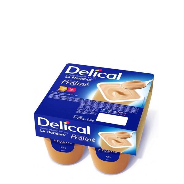 Delical - Crème Dessert saveur praliné 4x200g