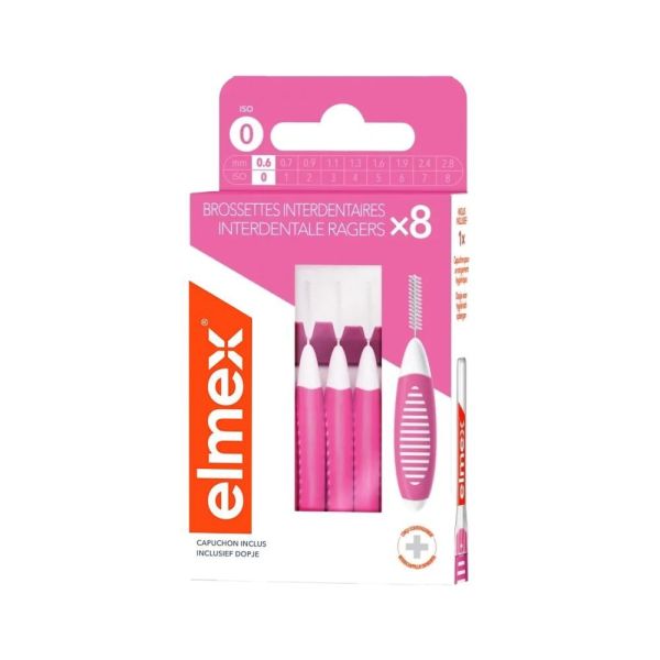 Elmex Brossettes Interdentaires 0.6mm (Taille 0) x8