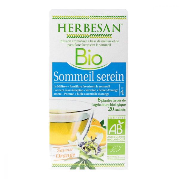 Herbesan - Infusion bio n°4 sommeil serein - 20 sachets