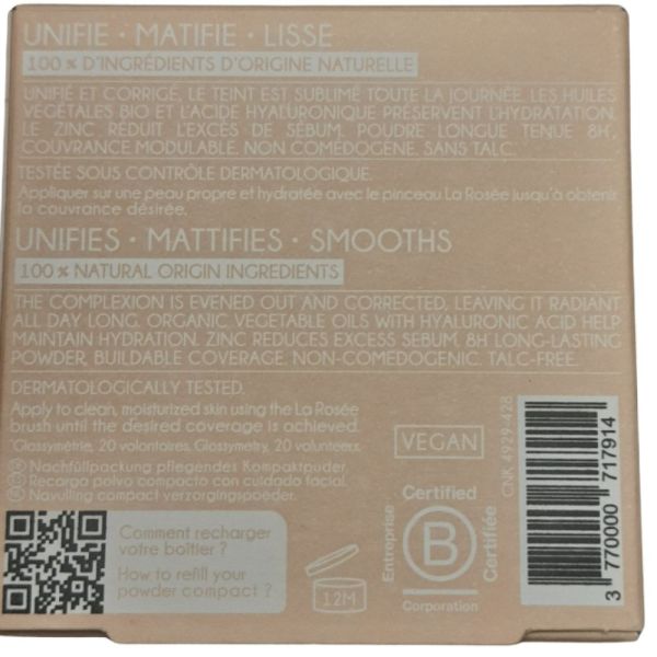 La Rosée - Recharge Poudre Compacte soin teinte claire - 8g