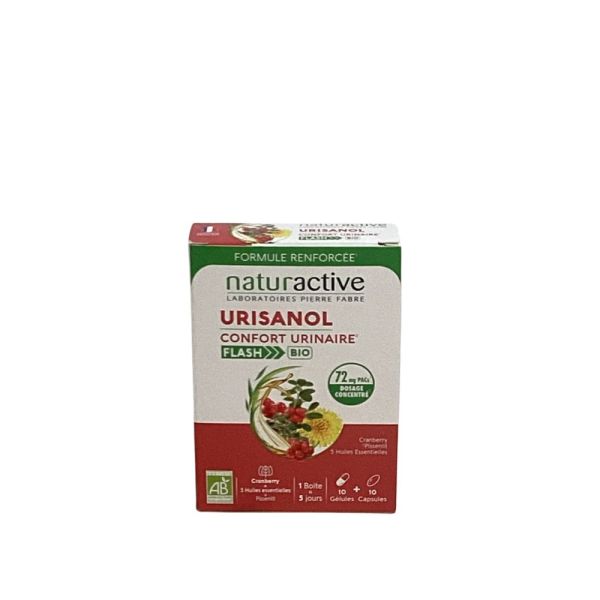 Naturactive - Confort urinaire Flash Urisanol - 10 gélules + 10 capsules