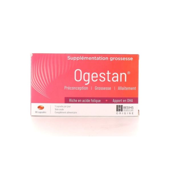 Ogestan Supplémentation grossesse - Complément alimentaire - 90 capsules