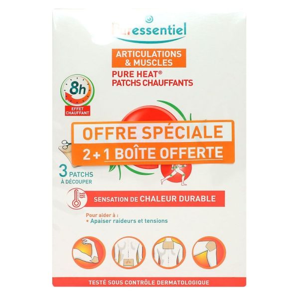 Puressentiel - Articulation Patch chauffant - 3 patchs