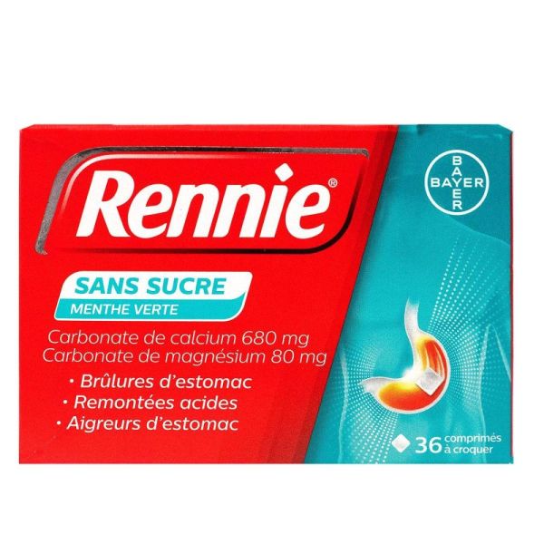 Rennie menthe verte sans sucre
