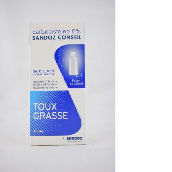 Carbocistéine - Toux grasse sans sucre - 200ml