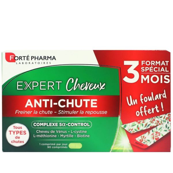 Forté Pharma - Expert Cheveux Anti Chute - programme 3 mois - 90 comprimés