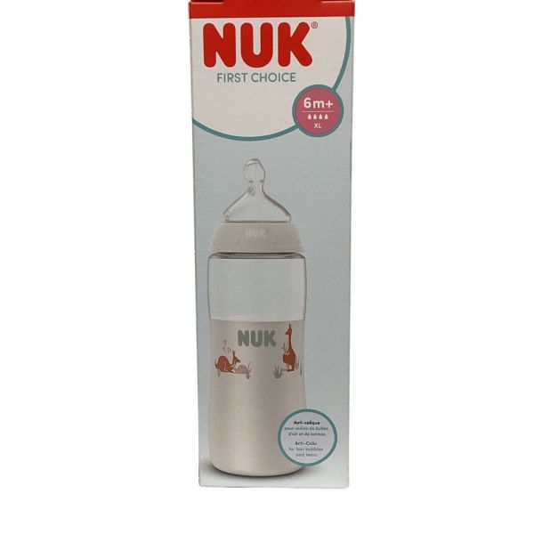 Nuk- First choice biberon anti-colique avec contrôle de température- 360ml