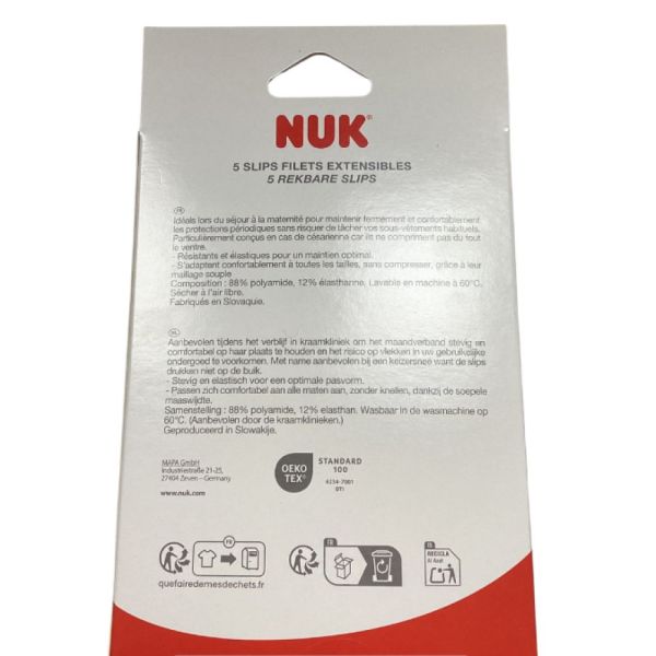 Nuk - Slips Filets Extensibles Taille Unique - 5 unités