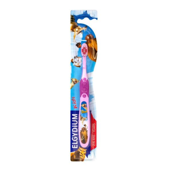 Elgydium - Brosse à dents kids âge de glace 2/6 ans - Brosse souple