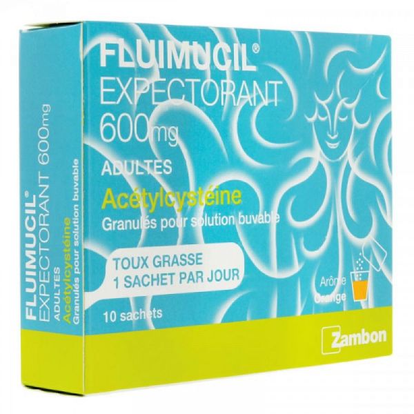 Fluimucil Expectorant 600mg Adultes - 10 sachets