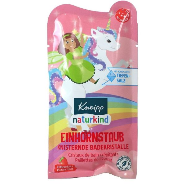 Kneipp - Cristaux de bain crépitants Licorne parfum fraise - 60G