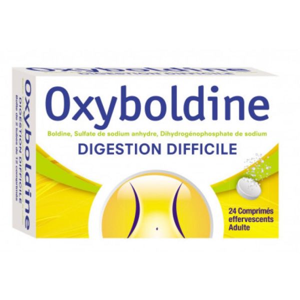 Oxyboldine digestion difficile - 24 comprimés
