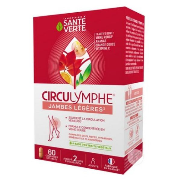 Santé Verte - Circulymphe jambes légères - 60 comprimés