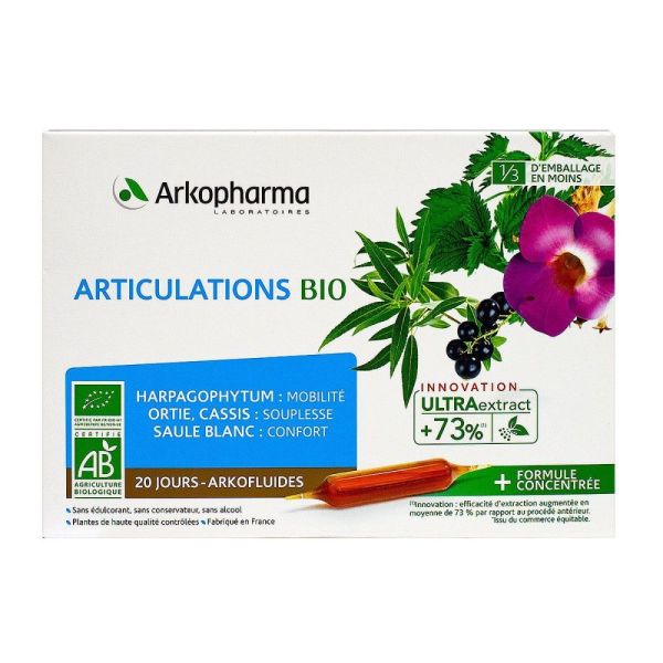 Arkopharma - Arkofluide Articulations Bio - 20 ampoules