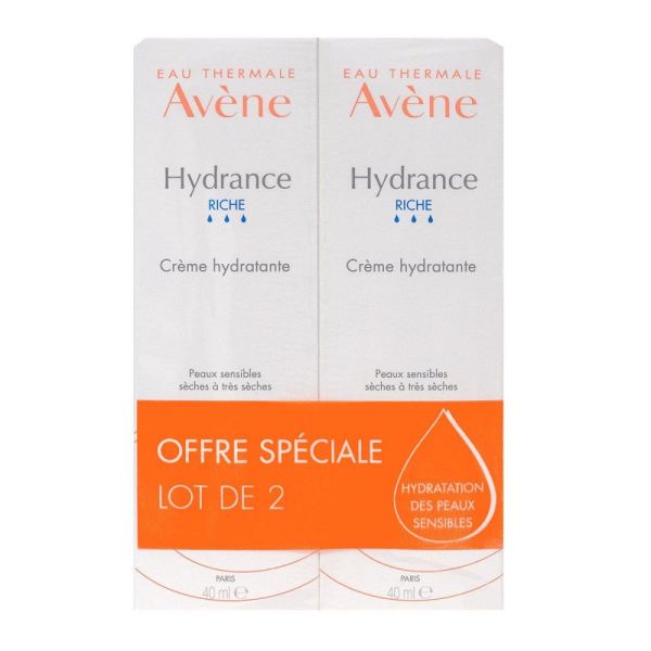 Avène - Hydrance riche - lot de 2x40ml