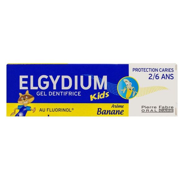 Elgydium - Gel dentifrice Kids Arôme Banane 2/6ans