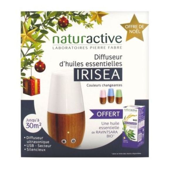 Naturactive - Irisea offre de Noël 2023 - 1 diffuseur + huile essentiel ravintsara bio