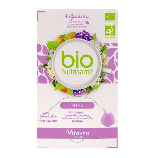 Nutrisanté - Infusion Relax orange - 20 sachets