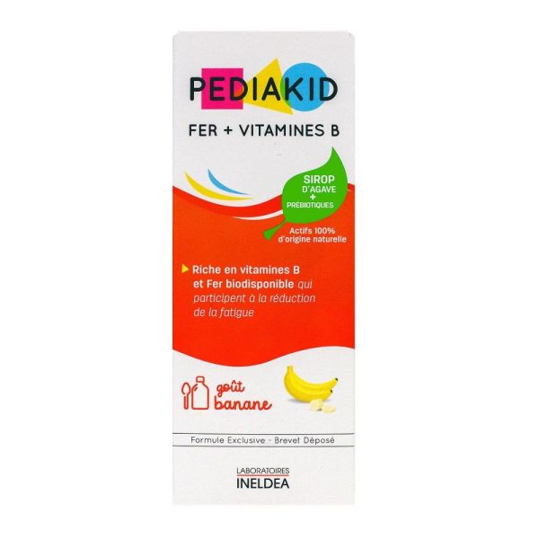 Pediakid - Fer et Vitamine B sirop banane - 125ml