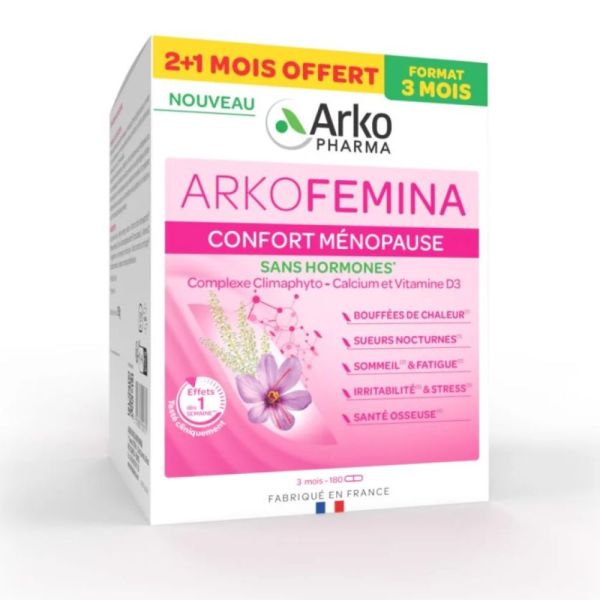 ArkoPharma - ArkoFemina Confort Ménopause - Programme 3 Mois