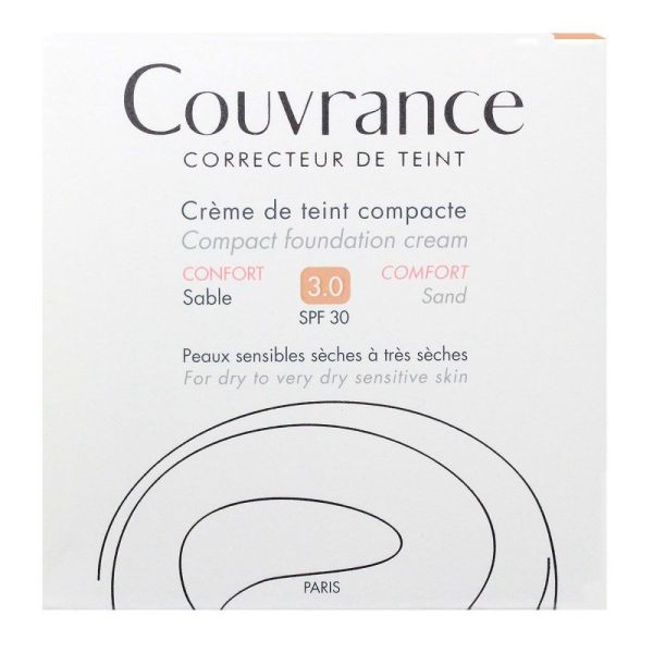 Avène - Couvrance - crème de teint compacte Confort SPF 30 - 10g - 3.0 Sable