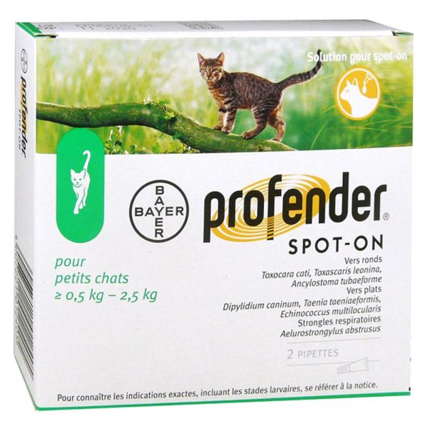 Bayer - Profender Spot-On Petits Chats 0.5-2 kg - 2 pipettes