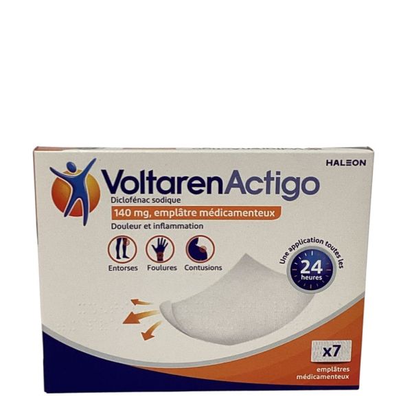 GSK - Emplâtres médicamenteux VoltarenActigo - 7emplâtres