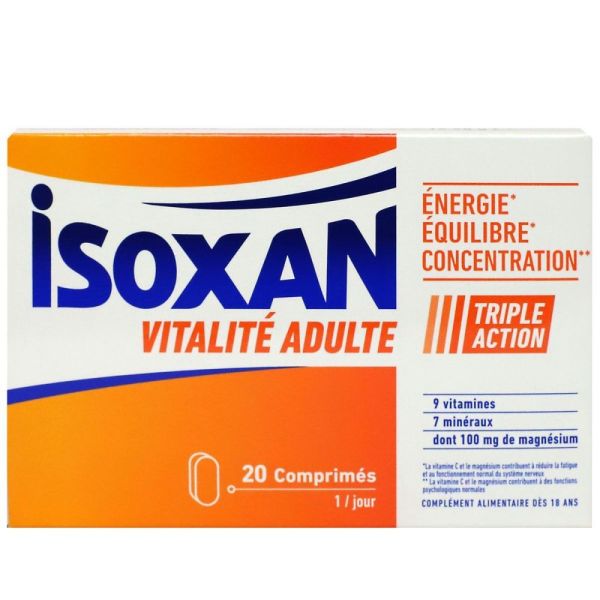 Isoxan - Vitalité adulte - 20 comprimés