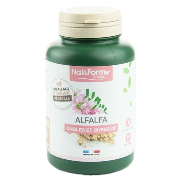 Nat & Form - Alfalfa ongles et cheveux - 200 gélules