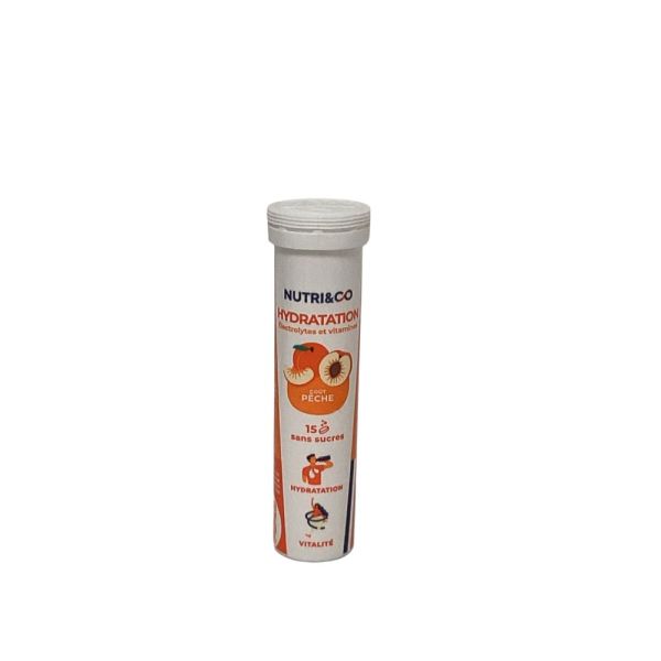 Nutri&co - Comprimés hydratation électrolytes et vitamines sans sucres - 15 Comprimés Effervescents