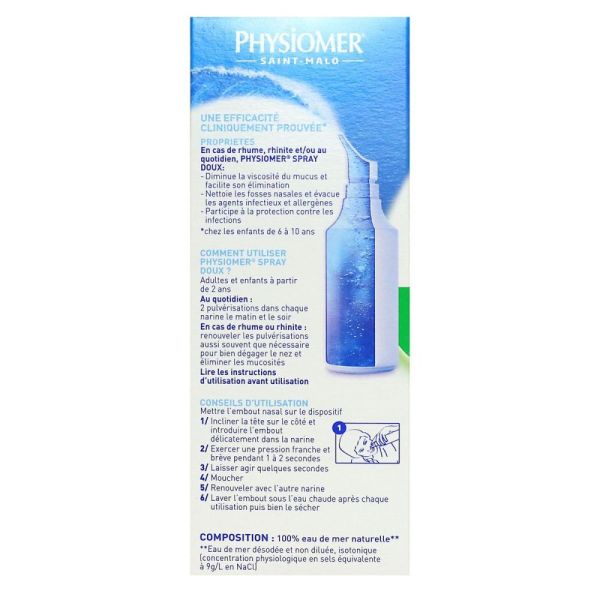 Physiomer Spray Doux Enfant - Hygiène du nez