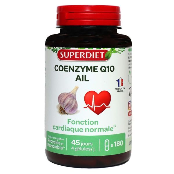 Superdiet - Coenzyme Q10 ail - 180 gélules