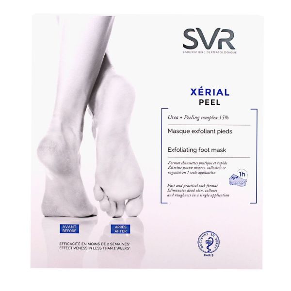SVR - Xerial peel masque exfoliant pieds - 1 paire